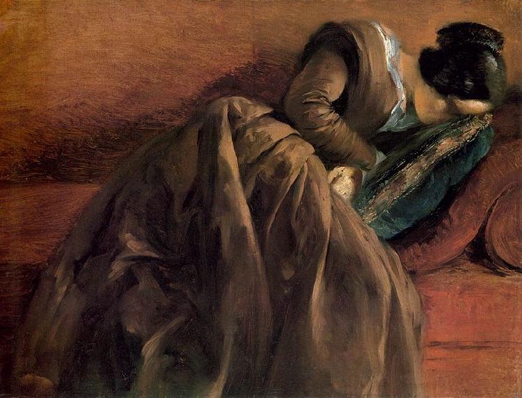 Adolph von Menzel Sister Emily Sleeping